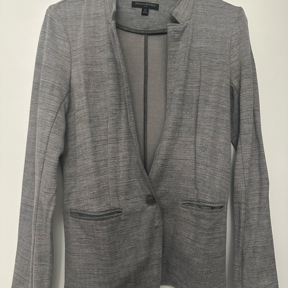 Banana Republic Women's Textured Gray Blazer